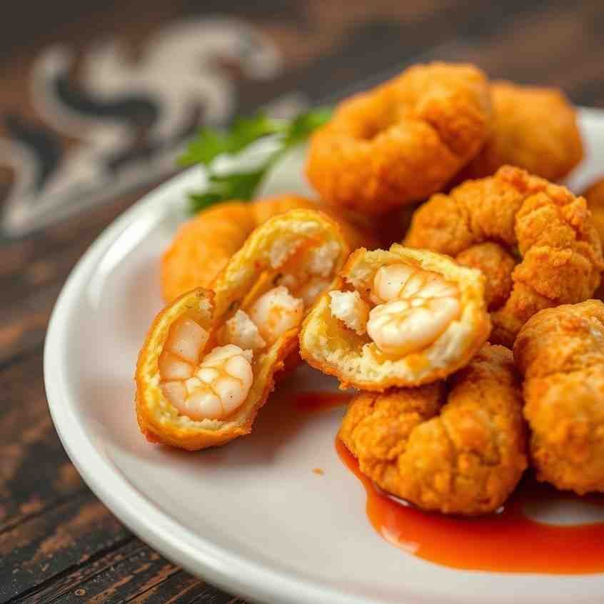 Crispy Brunei Shrimp Fritters - recipes for frying shrimp